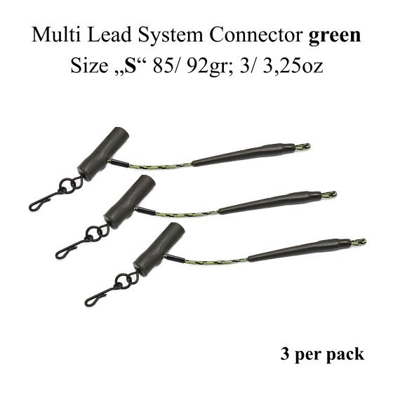 Multi Lead System Connector verde Size &quot;S&quot; 85/ 92gr; 3/ 3,25oz