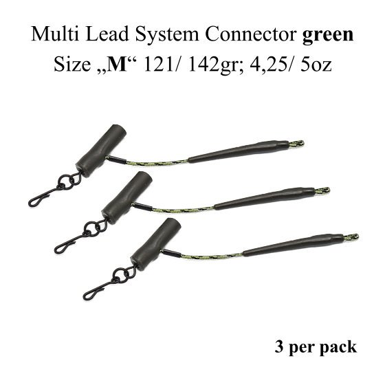 Multi Lead System Connector verde  Size &quot;M&quot; 121/ 142gr; 4,25/ 5oz