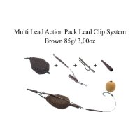Multilood Actie Pakket Lead Clip System bruin 85g/ 3oz
